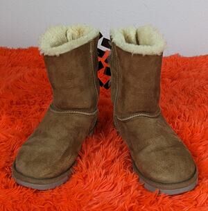 UGG Womens Bailey Bow Authentic Chestnut Brown Sheepskin Suede Casual Boot US 8